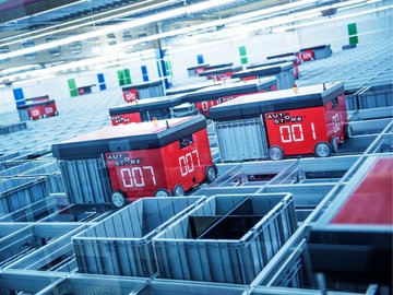 Utz plastic packaging in automated warehouse